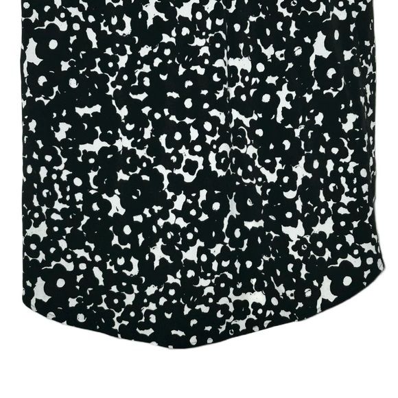 Cabi Black & White Floral High-Low Skirt with Elastic Waistband, Size Medium - Picture 11 of 15